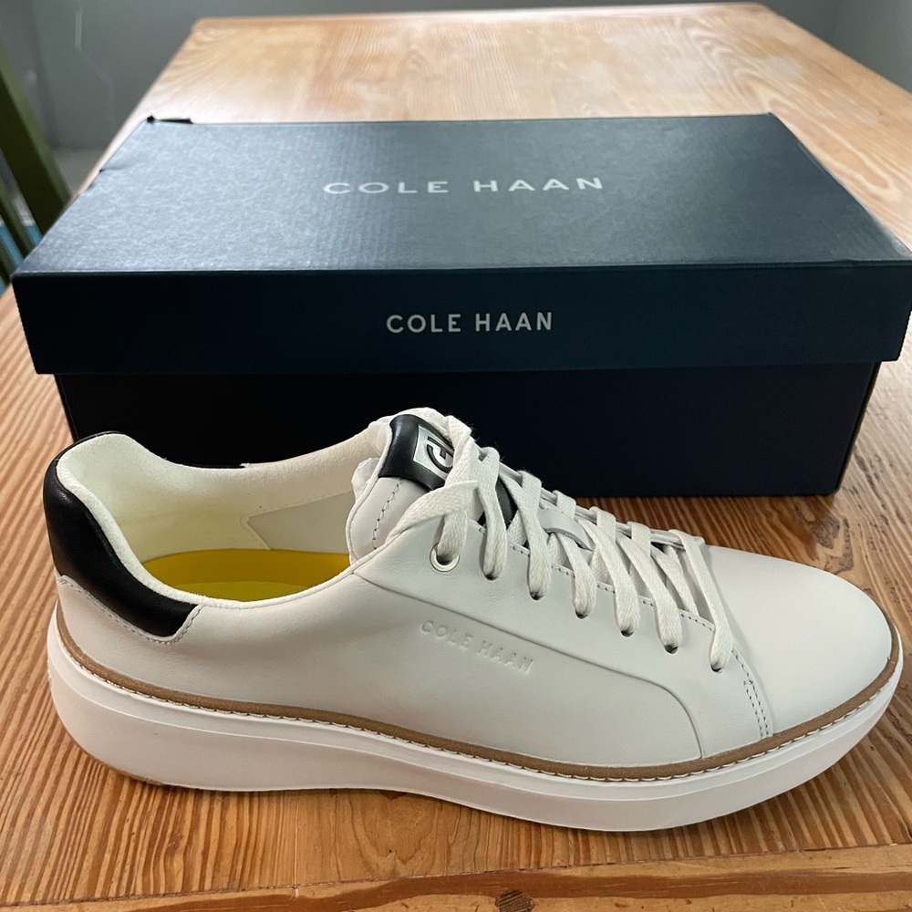 Cole Haan Grandpro Topspin Sneakers - Men 8.5 - Optic White - Retail price $150